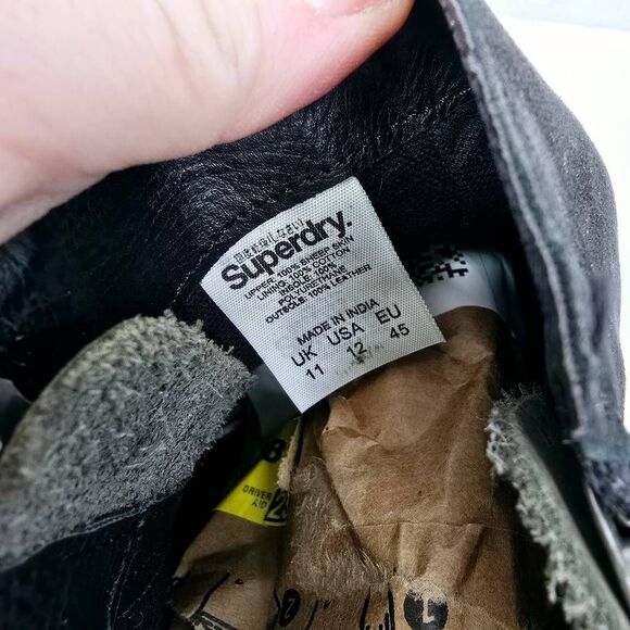 Superdry Chukka Men's Zipper Boots Suede Gray 11 - Picture 9 of 10